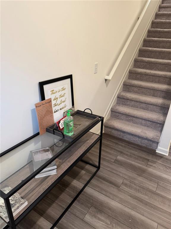 536 Magnolia Cir Unit 116, Palmetto, GA 30268 - stairs with wood finished floors