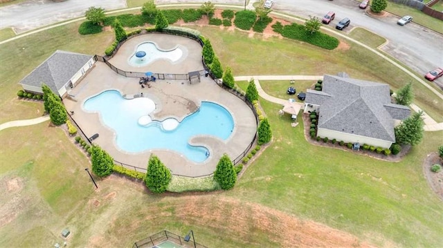 556 Emporia Loop, Mcdonough, GA 30253 - aerial view of a pool area