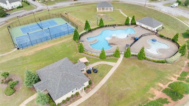 556 Emporia Loop, Mcdonough, GA 30253 - aerial view of a pool