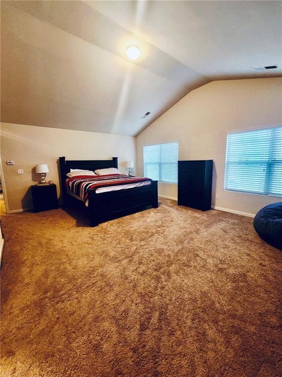 556 Emporia Loop, Mcdonough, GA 30253 - carpeted bedroom with lofted ceiling and baseboards