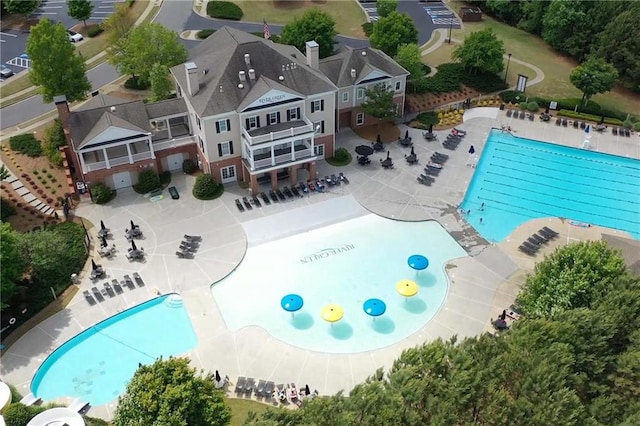 1243 Lakeside Overlook, Canton, GA 30114 - bird's eye view of a pool