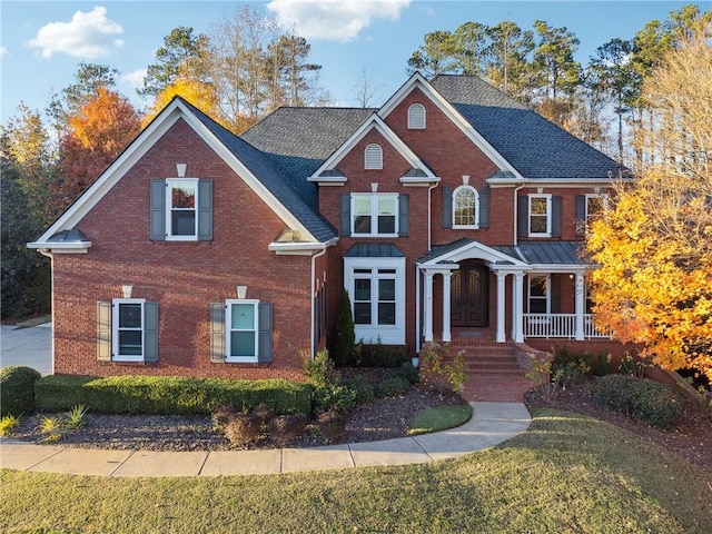 view of front of house with a front yard