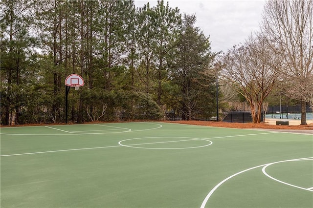 view of basketball court