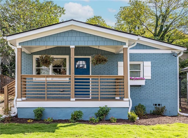 view of front of house featuring covered porch