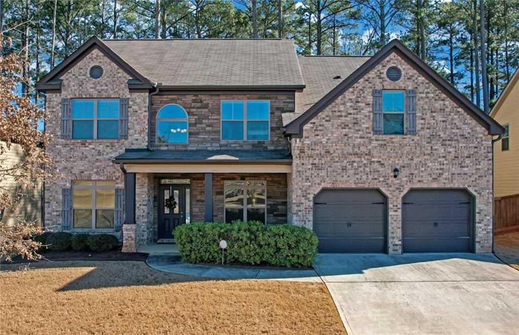 craftsman-style home featuring a garage