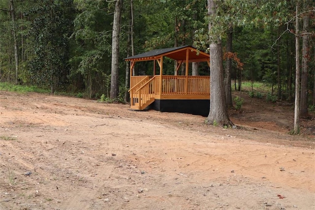 exterior space featuring a gazebo