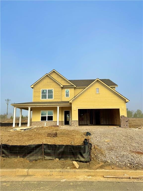 view of front of house featuring a garage