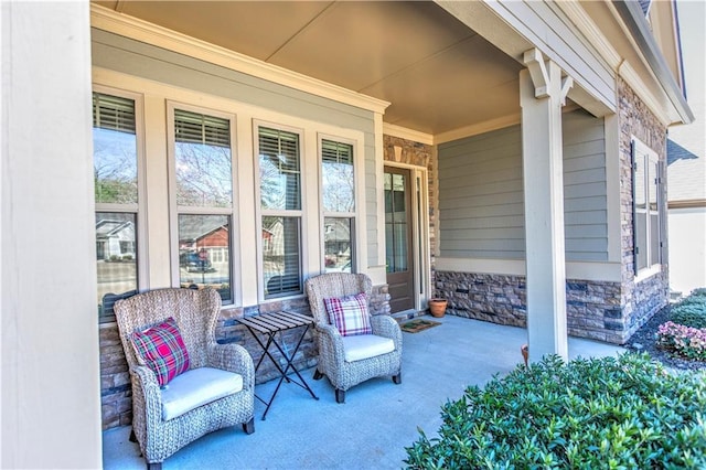 view of patio / terrace with a porch