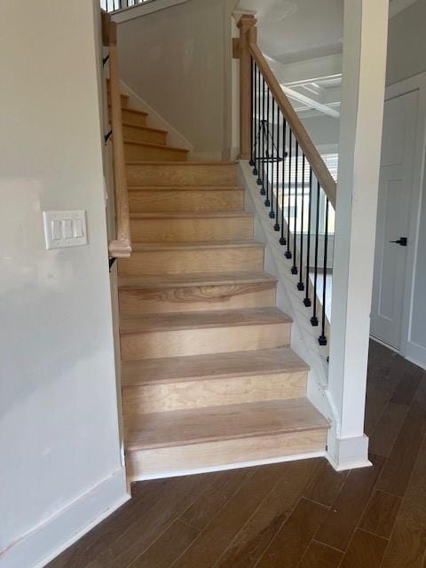 129 Silvercrest Dr, Acworth, GA 30101 - stairs with wood finished floors