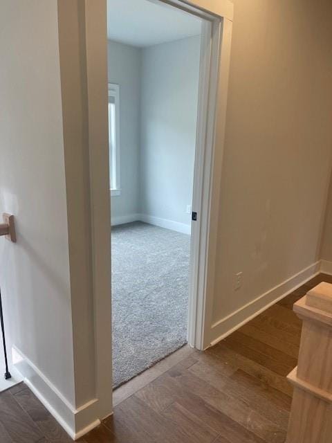 129 Silvercrest Dr, Acworth, GA 30101 - staircase with baseboards, wood finished floors, and carpet floors