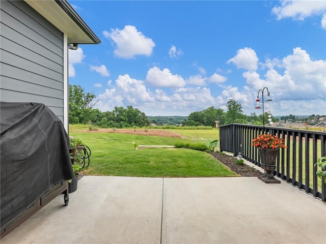 view of patio / terrace featuring grilling area