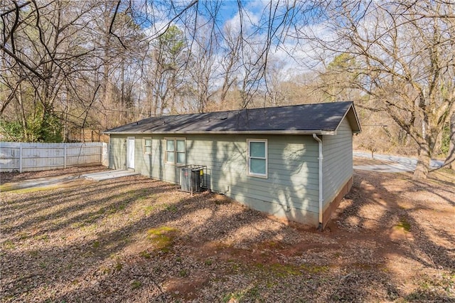 view of outbuilding with cooling unit