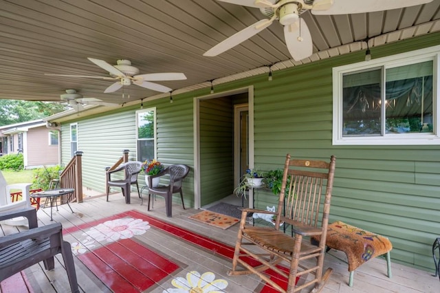 4223 Spring Valley Dr, Cohutta, GA 30710 - deck with a ceiling fan