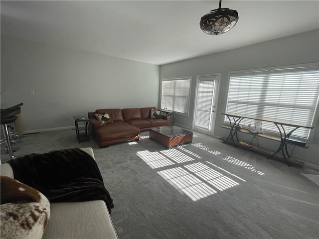 view of carpeted living room