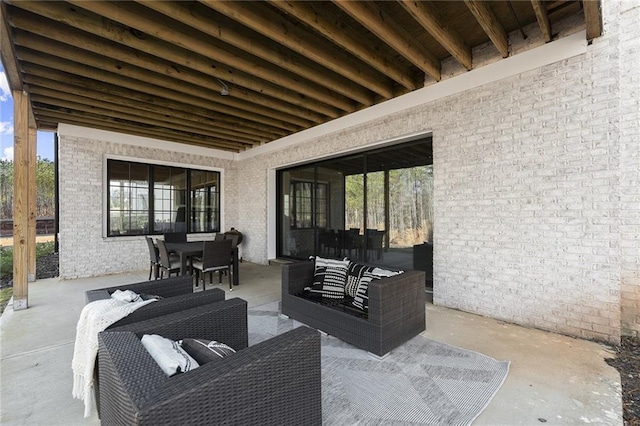 view of patio / terrace with an outdoor hangout area