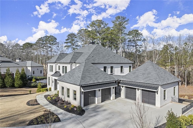 exterior space featuring a garage