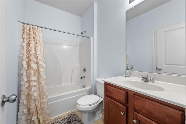 1612 Nations Trl, Riverdale, GA 30296 - full bath with vanity, tile patterned floors, shower / bath combo, and toilet