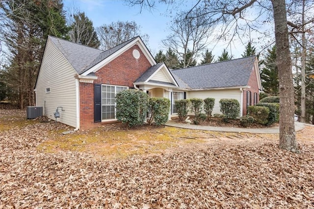 view of front of property with central AC