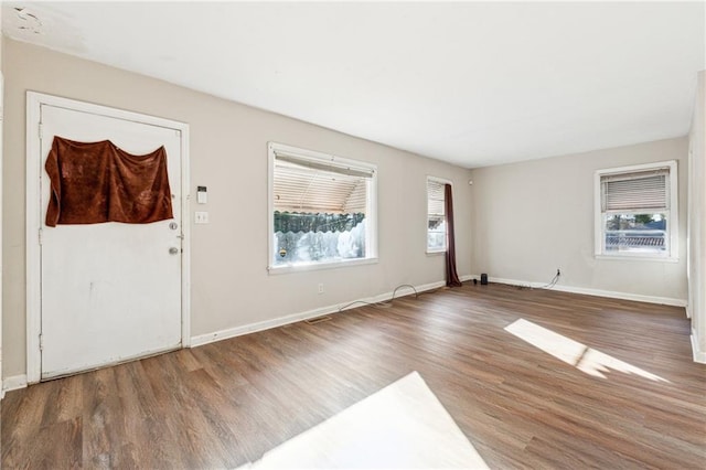 foyer with hardwood / wood-style floors