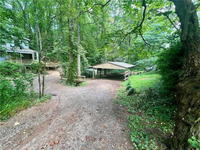 345 Banner Cir, Ellijay, GA 30540 - view of dirt / gravel road with a wooded view