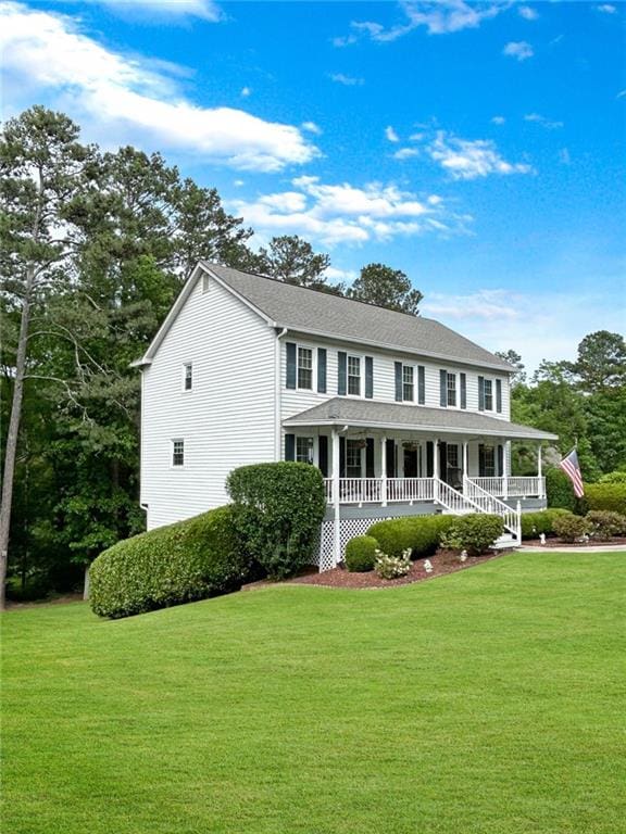 21 Picketts Ridge Ln, Acworth, GA 30101 - view of front of property featuring a porch and a front yard
