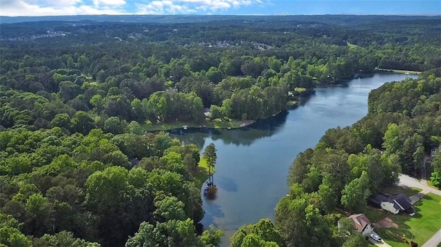 21 Picketts Ridge Ln, Acworth, GA 30101 - aerial view of a heavily wooded area and a large body of water