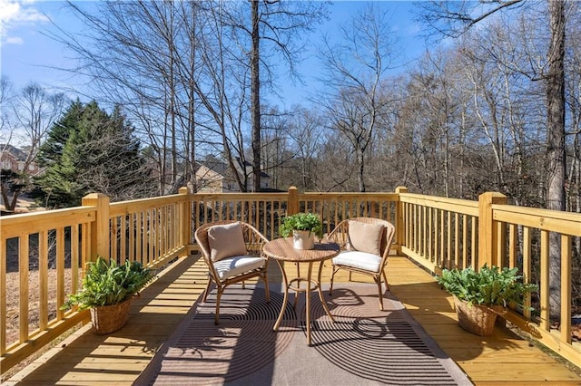 view of wooden deck