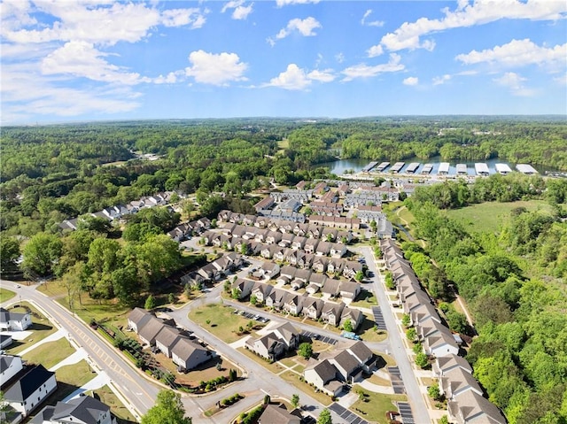 5924 Waterway Pl, Flowery Branch, GA 30542 - aerial view of property's location featuring a heavily wooded area and nearby suburban area