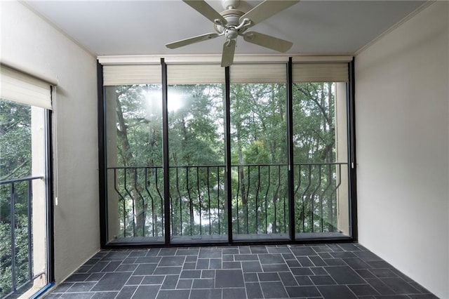 2769 Peachtree Rd NE Unit 7, Atlanta, GA 30305 - unfurnished sunroom with ceiling fan
