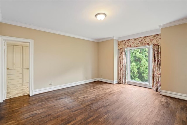2769 Peachtree Rd NE Unit 7, Atlanta, GA 30305 - empty room featuring crown molding and dark wood-type flooring