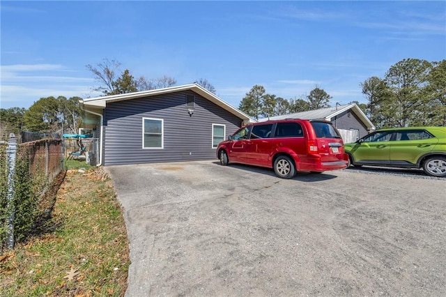 exterior space with fence