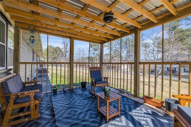 view of sunroom