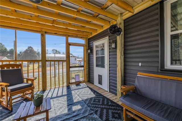 view of sunroom / solarium