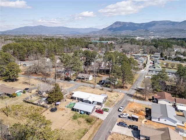 aerial view featuring a mountain view