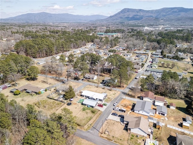 aerial view featuring a mountain view