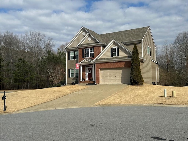 view of front of house featuring a garage