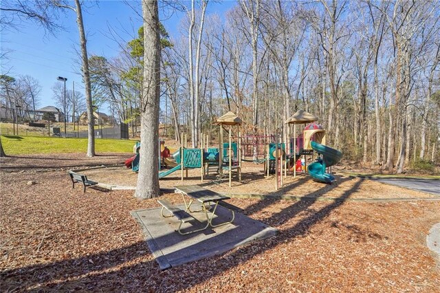 view of jungle gym