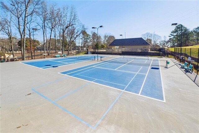 view of tennis court