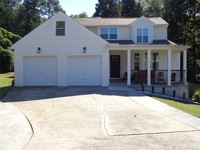 view of front of property with a porch