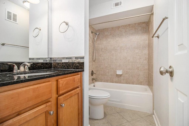 1445 Monroe Dr NE Unit F10, Atlanta, GA 30324 - bathroom featuring tile patterned floors, toilet, bathing tub / shower combination, and vanity