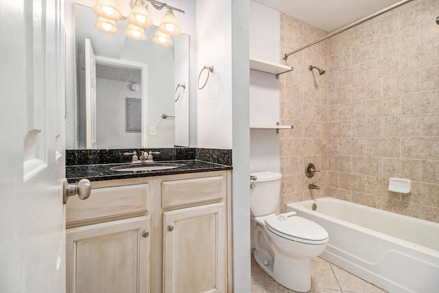 1445 Monroe Dr NE Unit F10, Atlanta, GA 30324 - bathroom featuring toilet, tile patterned floors, vanity, and shower / bath combination