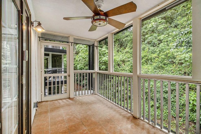1445 Monroe Dr NE Unit F10, Atlanta, GA 30324 - unfurnished sunroom with ceiling fan