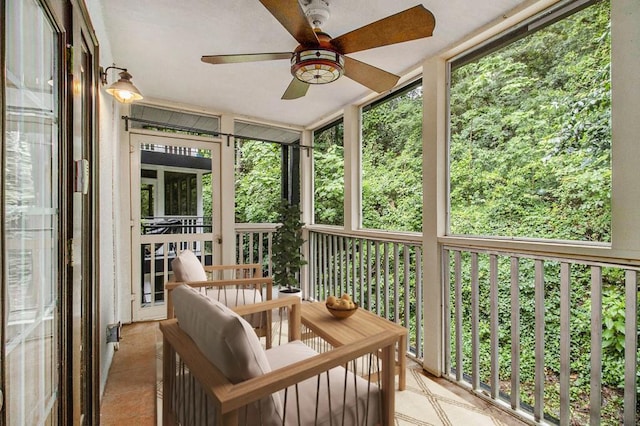 1445 Monroe Dr NE Unit F10, Atlanta, GA 30324 - sunroom with a ceiling fan