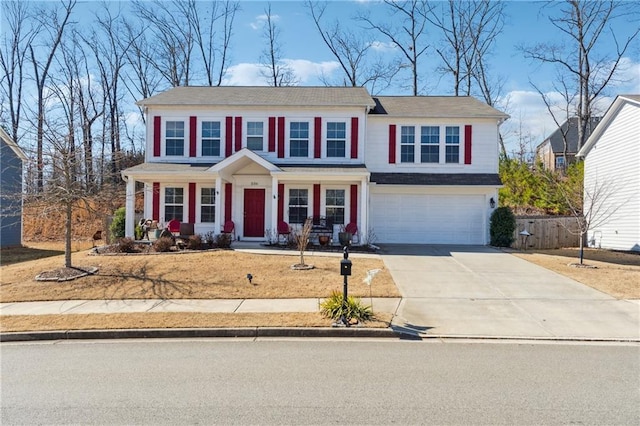 view of front of house featuring driveway and an attached garage