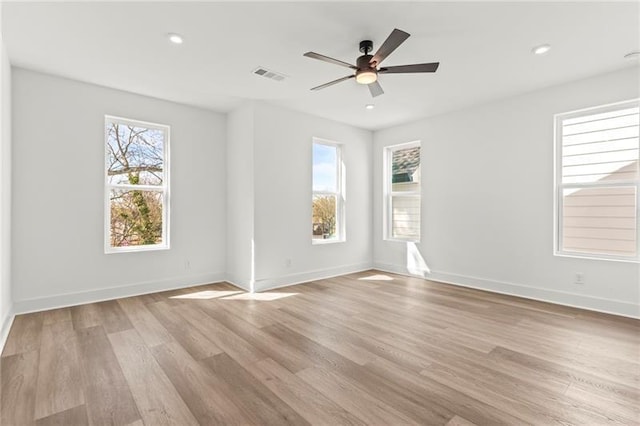 490 Hammons Way, Atlanta, GA 30315 - empty room featuring light wood finished floors, ceiling fan, and recessed lighting