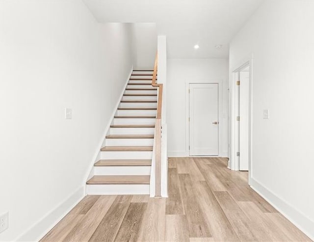490 Hammons Way, Atlanta, GA 30315 - stairway featuring wood finished floors and recessed lighting