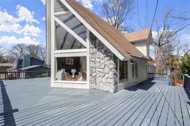 view of wooden deck