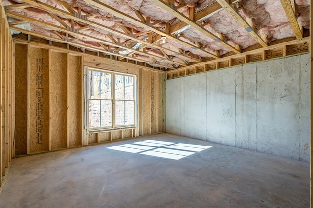 miscellaneous room with concrete flooring