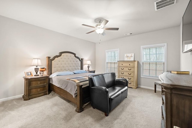 2046 Westbrook Rd, Commerce, GA 30530 - bedroom featuring light carpet, baseboards, and a ceiling fan
