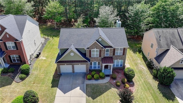 view from above of property